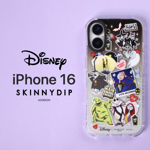 iPhone 16 ケース ナイトメアー・ビフォア・クリスマス クリア iPhone16 アイフォン16 ジャック ディズニー キャラクター スキニーディップ 正規品 スマホカバー