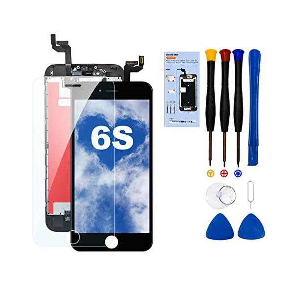 Tearue iPhone 6S 液晶パネル交換 画面交換 画面修理専用キット4.7 インチアセンブリディスプレイ 3Dタッチフロントパネル 液晶パネル-?