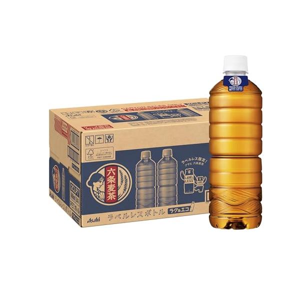 アサヒ飲料 六条麦茶 ラベルレスボトル [お茶] [ノンカフェイン] 660ミリリットル (x 24)
