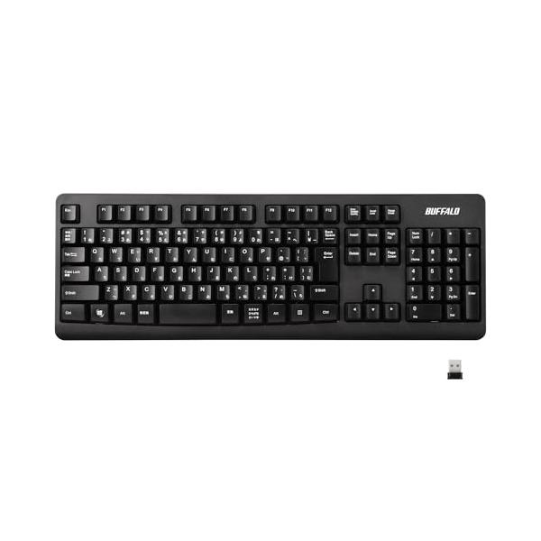 バッファロー BUFFALO ワイヤレス 無線 フルキーボード 高耐久 電池長持ち リモート テレワーク 疲れにくいデザイン 簡単接続 安心サポート BSKBW125