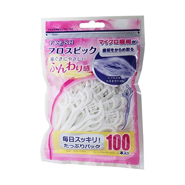 デンタルプロ フレッシュ フロスピック 100本入 ふんわり 100個 (x 1)