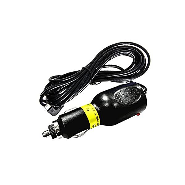 LIKENNY シガーアダプター シガー電源ケーブル ミニUSB L型 直角 シガーソケット ケーブル長 3.5ｍ 12V / 24V 車用 ドライ