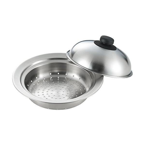 ヨシカワ 蒸し器 鍋用 18~20cm鍋対応 蒸しプレート 日本製 ステンレス 蒸し料理 お鍋にのせて簡単蒸しプレート YJ2538