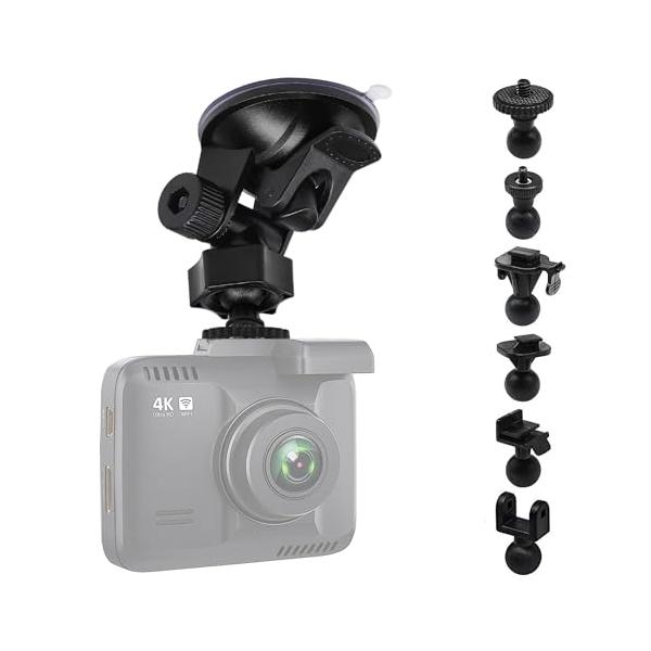 【iSportgo正規品S306】 ドライブレコーダー 吸盤 マウント[第二世代] 360度回転 吸盤式 ホルダー ブラケット、6+つ異なるアダプタ