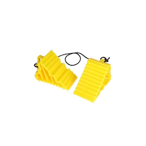 エーモン(amon) タイヤストッパー 黄色 ロープ付属 タイヤ止め 輪止め 車止め 車輪止め 8836