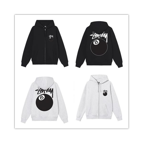 STUSSY ステューシー 8 BALL ZIP HOOD 1974735[full zip hooded sweat] パーカー フード フーディ トップス Zip up Hoody Parker ジップパーカー [並行輸入品]