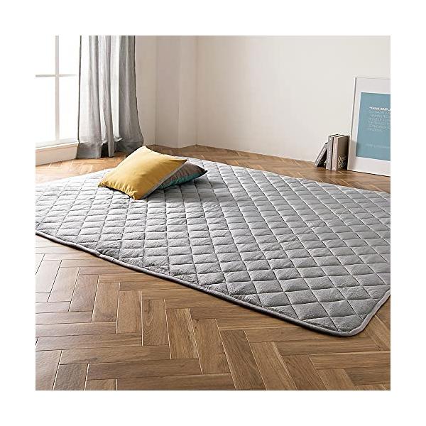 おしゃれ・[ベロア]ネイビー/グレー 長方形:190×240cm KSBA-2419・・Size:長方形:190×240cmColor:[ベロア]ネイビー/グレーPatternName:こたつ敷き布団・商品サイズ（cm）：幅約240×奥行約...