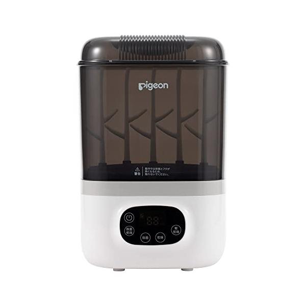 ホワイト/1個 (x 1)/-・除菌から乾燥・保管まで簡単便利！・100mlの水を加え、除菌したいものを入れてボタンを押すだけ・ほ乳瓶以外にも、乳首やマグ、おしゃぶりなどにも・水だけで安全安心に高温のスチームでムラなく除菌・液不要だからお財...