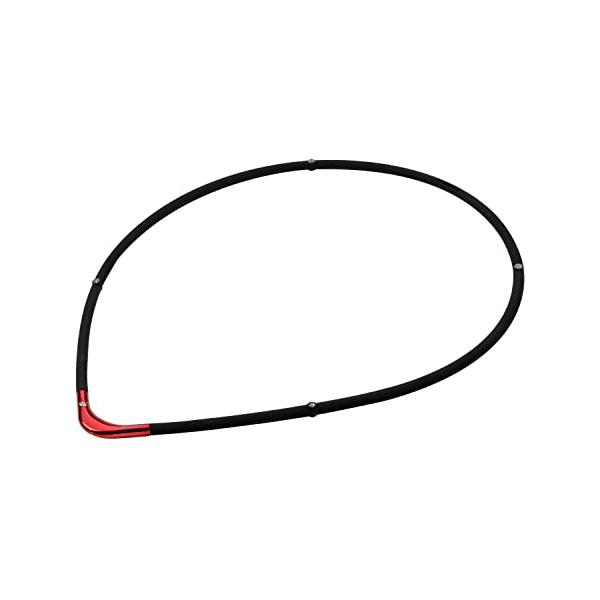 首元をシャープにみせるV型の留め具ブラック/レッド/45cm/0221TG861252・Color:ブラック/レッドSize:45cmStyle:首元をシャープにみせるV型の留め具PatternName:シリコーンタイプ・パッケージ個数:1...