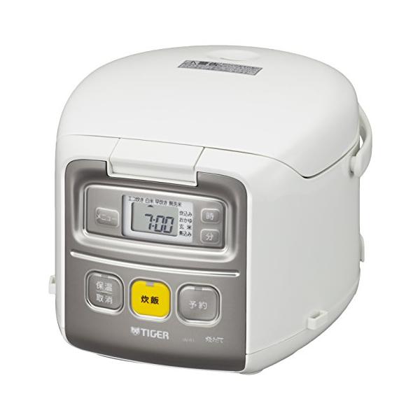 他サイト： タイガー魔法瓶(TIGER) 炊飯器 3合 一人暮らし用 マイコン 調理メニュー付き 炊きたて ホワイト JAI-R551Wの商品画像