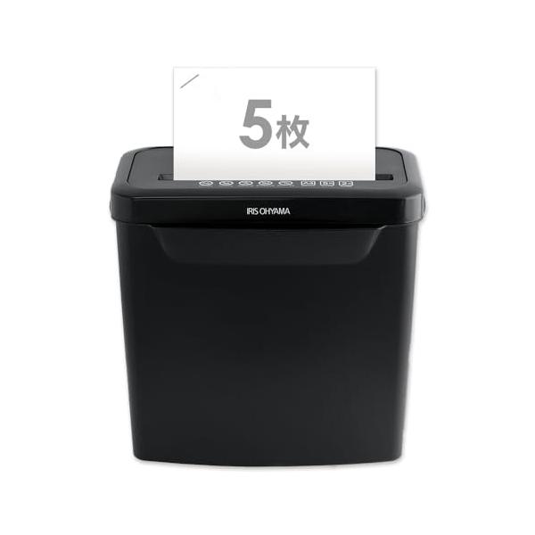 細断枚数5枚/ブラックブラック/-/P5GCX2・Color:ブラック・パッケージ個数:1・コンパクトなので、家庭や小規模オフィスにおすすめなシュレッダーです。・約4×40mmのクロスカット採用。・ステープラー針の裁断が可能（11号まで）な...