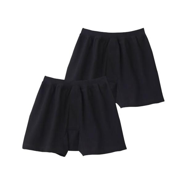 他サイト： [グンゼ] ニットトランクス やわらか肌着 綿100% 抗菌防臭加工 前あき 2枚組 SV61912 メンズ ブラック Lの商品画像