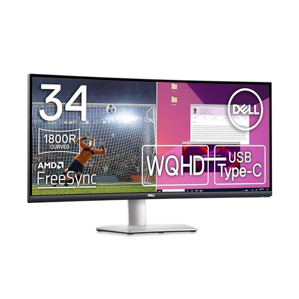 Dell S3423DWC 34インチ 曲面 USB-Cモニター ディスプレイ (3 Dell S3423DWC 34インチ 曲面 USB-Cモニター ディスプレイ (3