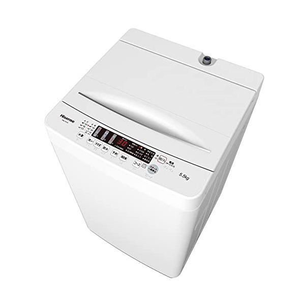ハイセンス 全自動 洗濯機 5.5kg ホワイト HW-K55E 最短10分洗濯 ハイセンス 全自動 洗濯機 5.5kg ホワイト HW-K55E 最短10分洗濯