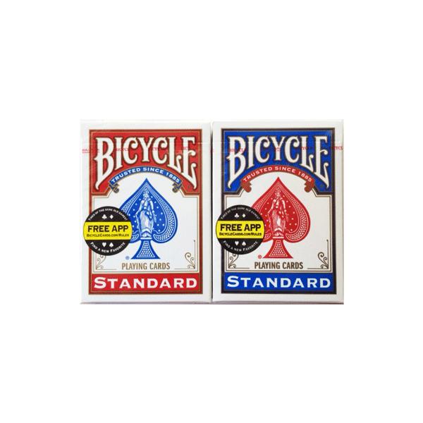 【メール便送料無料】バイシクル　BICYCLE マジックトランプ （2色セット青＆赤）　マジシャン愛用　バイスクル