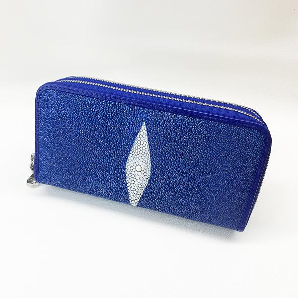 希少品 エイ革 長財布 ブルー 革製品 レザー 革 財布 革財布 希少品 エイ革 長財布 ブルー 革製品 レザー 革 財布 革財布