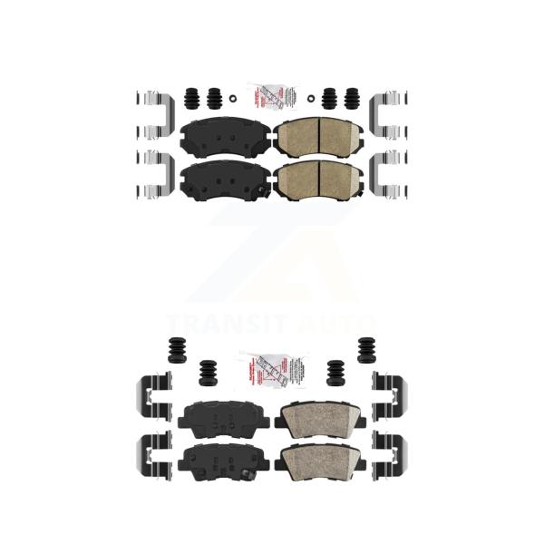 AmeriBRAKES フロントセラミックディスクブレーキパッドキット 2009 2010 ヒュンダイ エラントラ セダン 10  並行輸入品