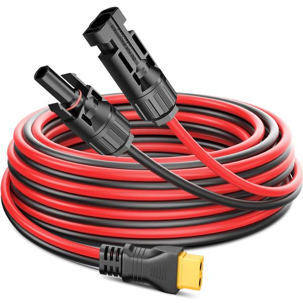 【並行輸入品】Gonifeto ソーラーコネクター XT60ケーブル(10AWG 9フィート) ソーラーバッテリー充電延長ワイヤー エコフロー発