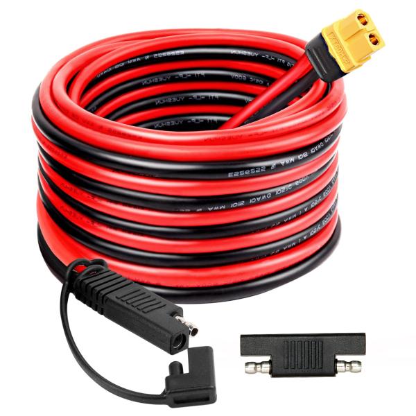 MOOKEERF 10AWG SAE XT60コネクタ延長ケーブル 10フィート、XT60メス