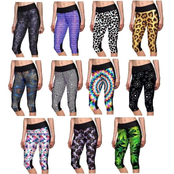 7分丈 グラフィック 幾何学柄 7分 七分丈 レギンス フリーサイズ