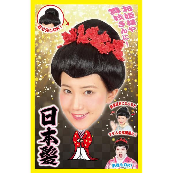 日本髪かつら 演劇用 コスプレ用　観賞用 2個セット wigland_cl17-871408