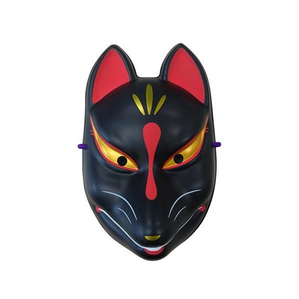 民芸品お面 黒狐 和柄 和風 マスク 仮面 仮装 変身 Cl18 ウィッグランド 通販 Yahoo ショッピング