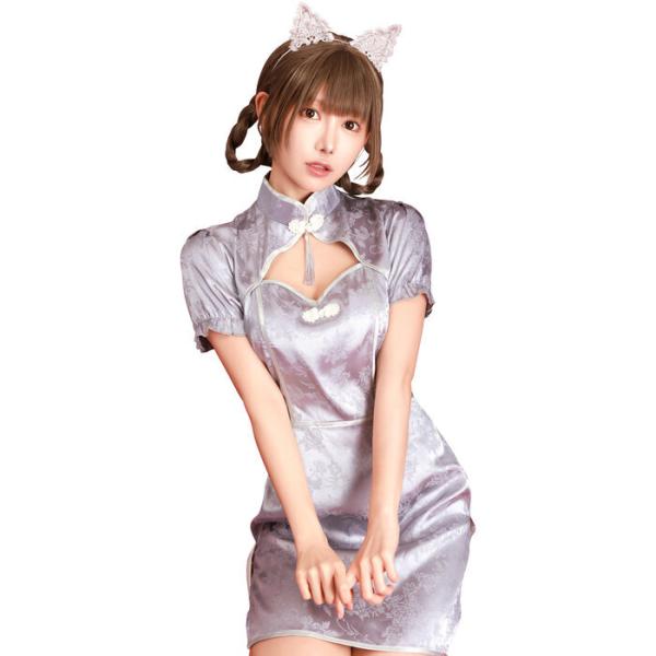 マカロンキャット グレーチャイナ レディース アニマル コスプレ コスチューム