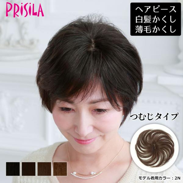 ヘアピース耐熱 白髪隠しウィッグ (つむじタイプ) ウイッグ ST-004（ST