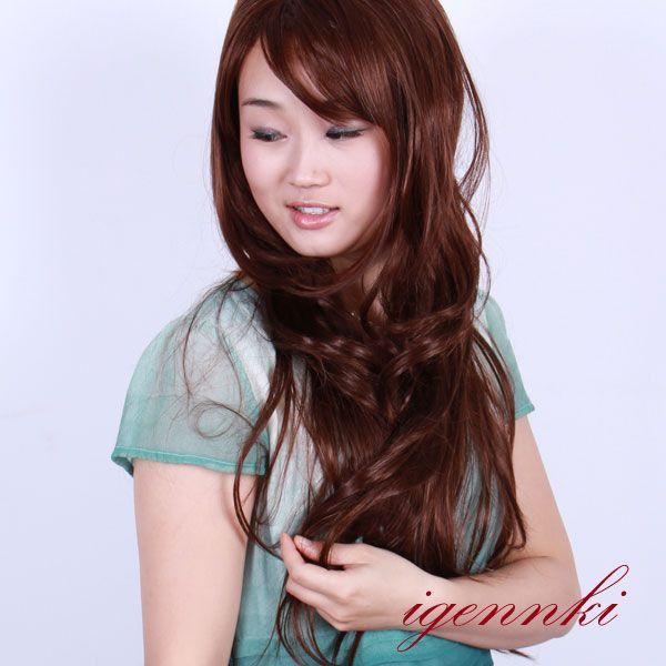 私元気 華やかな印象の 人毛手植 ロング ウィッグ L16c7hh オーダーメイド ネット付き Sagaretxe Net