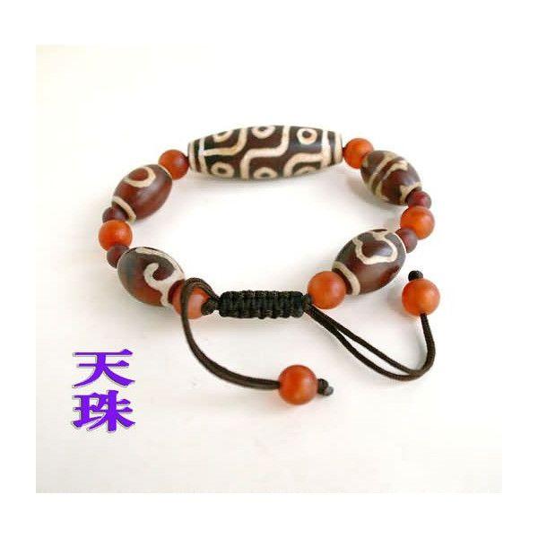 九眼天珠・イエロー14×10±1mm 尺八 十眼天珠・赤14×10mm