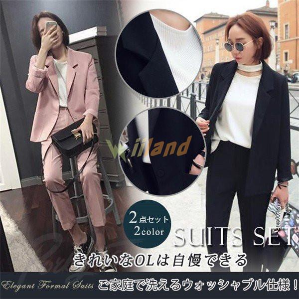 超目玉セール スーツ レディース 大きいサイズあり パンツ 上下セット ワンボタン ブラック ピンク フォーマル ビジネス 冬 アンサンブ Buyee Buyee Japanese Proxy Service Buy From Japan Bot Online