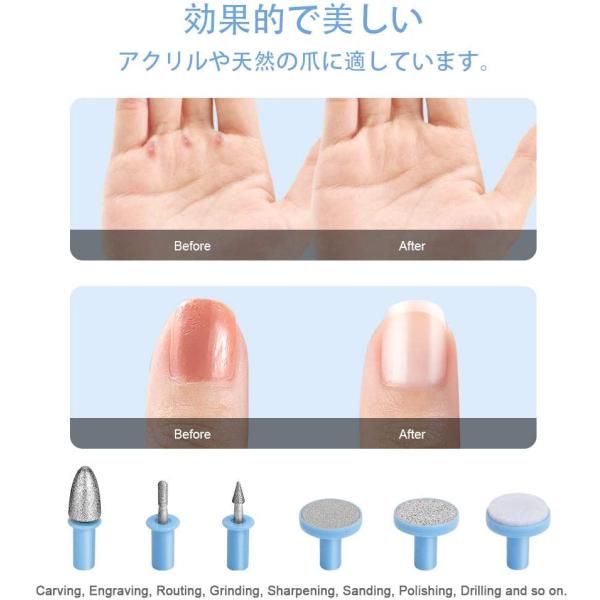 Sxuan 電動ネイルケア ネイルマシン 爪磨き 爪やすり 角質除去 甘皮処理 宝石の研磨 ネイルドリル 高速回転 低振動 低騒音 プロ用ネ Www Nlqp Com