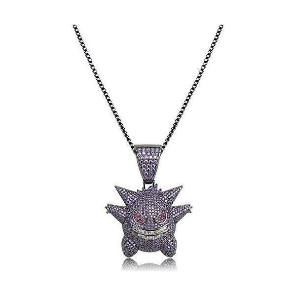 Rockyuブランド ポケモン ゲンガー ネックレス メンズ 人気 ジルコニア 18k金メッキ 紫 パープル 悪魔 ペンダント ヒップホップ Buyee 日本代购平台 产品购物网站大全 Buyee一站式代购 Bot Online