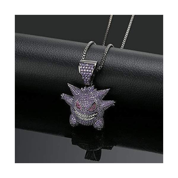 Rockyuブランド ポケモン ゲンガー ネックレス メンズ 人気 ジルコニア 18k金メッキ 紫 パープル 悪魔 ペンダント ヒップホップ Buyee Buyee Japanese Proxy Service Buy From Japan Bot Online