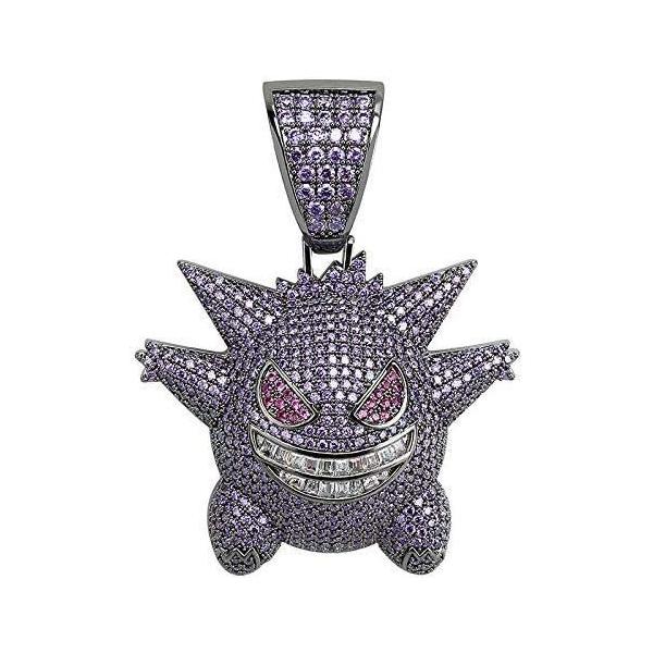 Rockyuブランド ポケモン ゲンガー ネックレス メンズ 人気 ジルコニア 18k金メッキ 紫 パープル 悪魔 ペンダント ヒップホップ Buyee Servicio De Proxy Japones Buyee Compra En Japon
