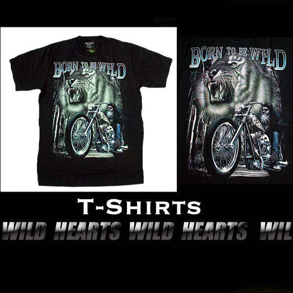 S�T�C�Y M�T�C�Y T�V���c �R�b�g�� �� 100�� �� Born To Be Wild WILD HEARTS Leather &amp; Silver (ID ts2026r47)