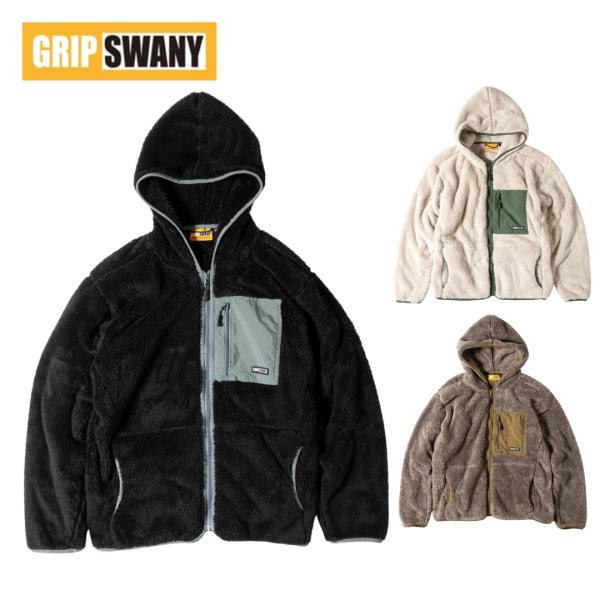 【冬物処分SALE】 グリップスワニー コーラル フリース  GSMCT-079 GRIP SWANY ボア フリース パーカー 25FW