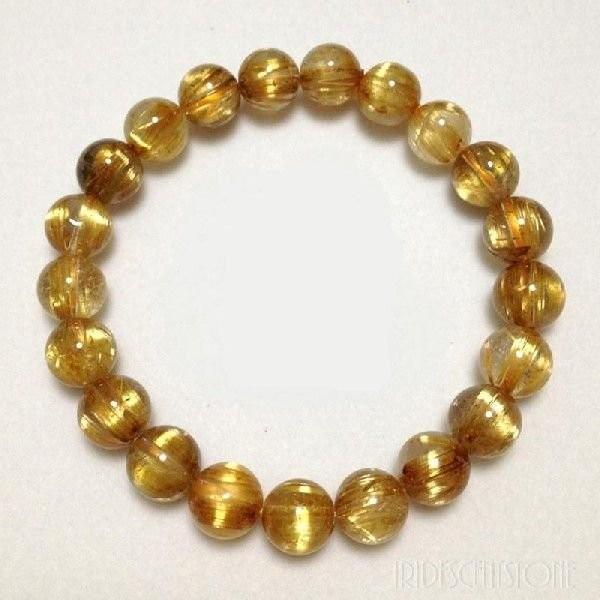 ゴールドキャッツアイルチルブレスレット⑩径17.5cm（8mm珠）