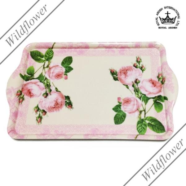 安心と信頼 トレー L メラミン ピンク 可愛い おしゃれ 薔薇雑貨ワイルドフラワー プレゼント ブランド ギフト ロイヤルアーデン 人気