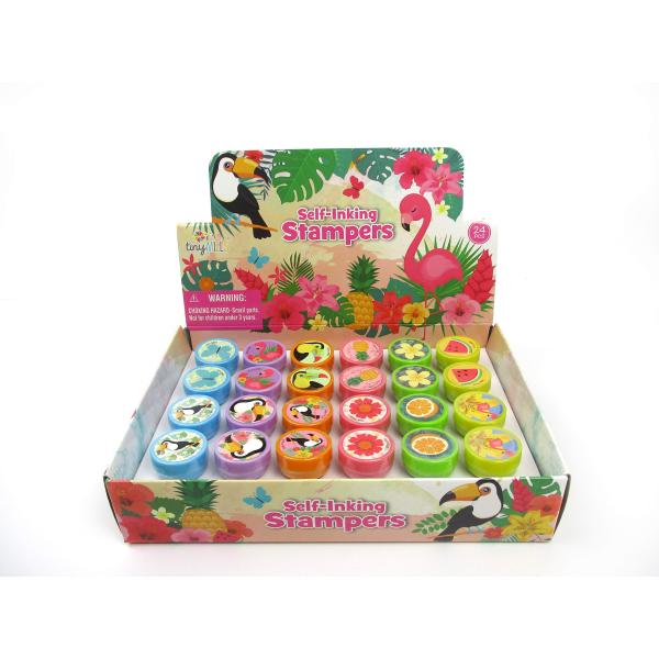 【商品概要】当社のフラミンゴ トロピカル ルアウのスタンプは鉛フリーで毒性がなく、すべてCPSIAおよびASTMの検査に合格しています。スタンプのおおよそのサイズ：高さ3.8cm (1.5インチ)、直径2.5cm (1インチ)。各プラスチッ...