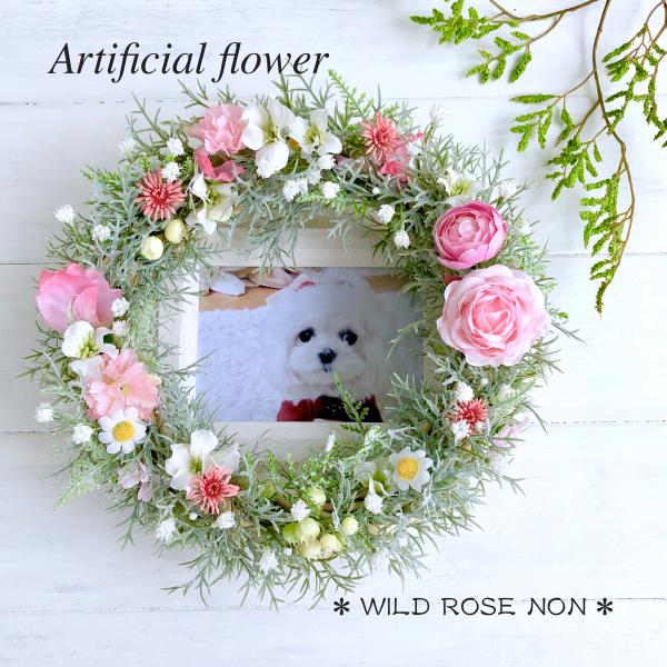 リース フォトリース フラワーリース アーティフィシャルフラワー 高品質造花 ナチュラル風 Art0007 Art0007 Wild Rose Non Yahoo 店 通販 Yahoo ショッピング
