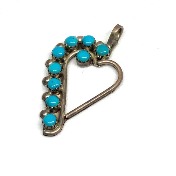 ズニ族 インディアンジュエリー ペンダント シルバー シルバー