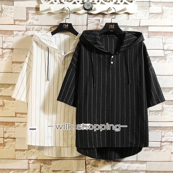 パーカー メンズ 半袖 プルパーカー 夏服 メンズパーカー 薄手 配いろ