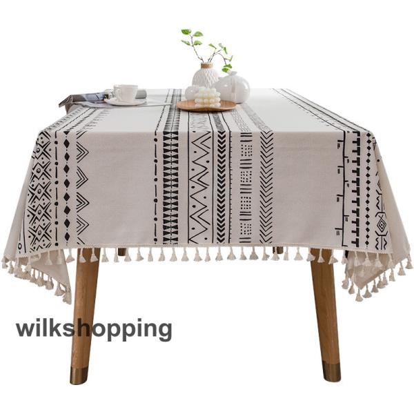 ■商品名：テーブルクロス 撥水 北欧 おしゃれ テーブルカバー 汚れ防止 手入れ簡単  長方形 綿麻 オシャレ テーブルマット 家庭 食卓 テーブルクロス フリンジ裾■カラー：A/B/C/D■サイズ：0×0CM0×140CM110×160C...