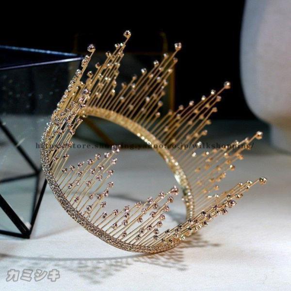 新品 花嫁 ティアラ プリンセスティアラ ラインストーン クリスタル キラキラ 髪飾り ファッション ティアラ 披露宴 二次会 挙式 王室風 卒業式 成人式 パーティー ブライダル小物 ヘッドドレス ティアラ☆ 商品内容：髪飾り/ティアラ☆...