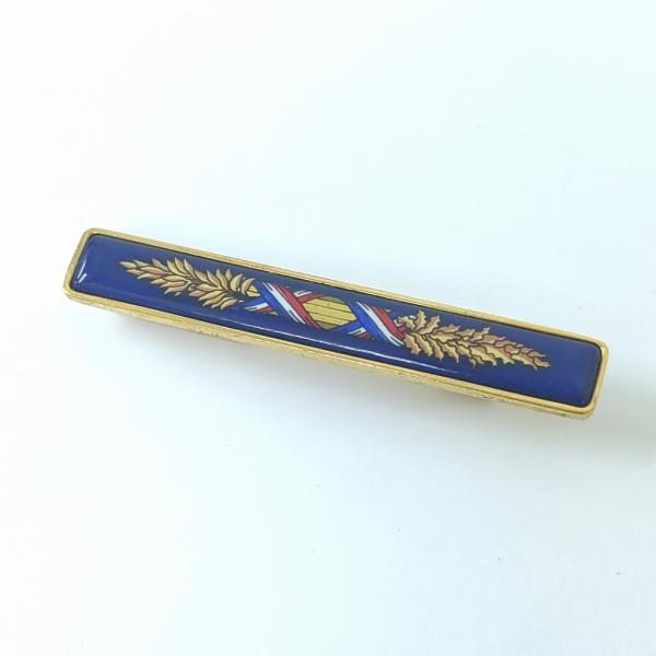 HERMES（エルメス） エマイユ 七宝焼 ネクタイピン ブルー ゴールド