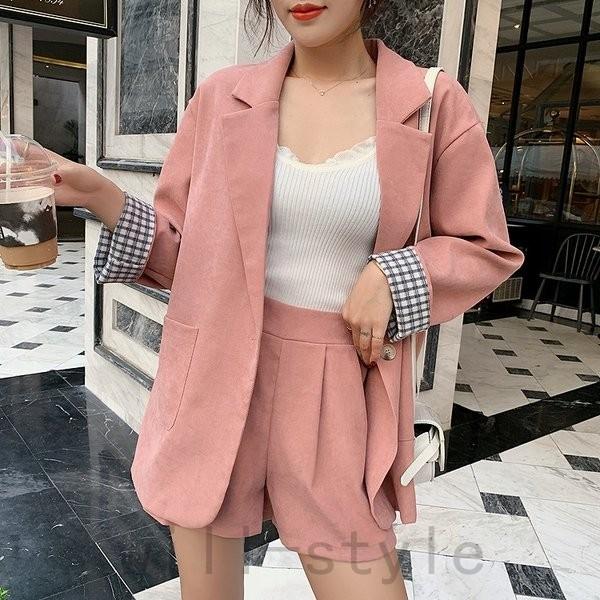 スーツセットアップ韓国オルチャンストリートダンス衣装原宿系hiphopジャケット通勤オフィストップスボトムスパンツ 想像を超えての