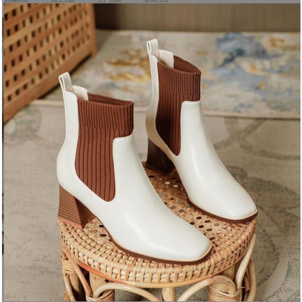 ショートブーツ韓国オルチャンストリートサイドゴアリブ木目レトロ原宿系靴下ソックス風靴シューズ Joy U3ybvsta Will Style 通販 Yahoo ショッピング