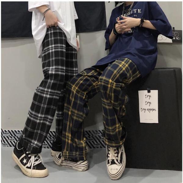 ワイドパンツレディースチェック柄春夏ワイドズボンパンツボトムスウエストゴムゆったり Sta Bgtzcuye Will Style 通販 Yahoo ショッピング