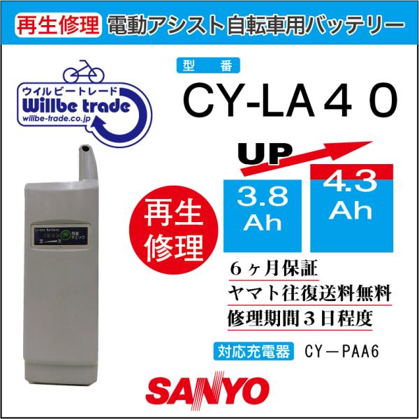 電動自転車バッテリー CY-SPL226/SPL224 品番CY-EB80K SANYO 電動自転車 サンヨー SANYO バッテリー CY-EB80K（8.0